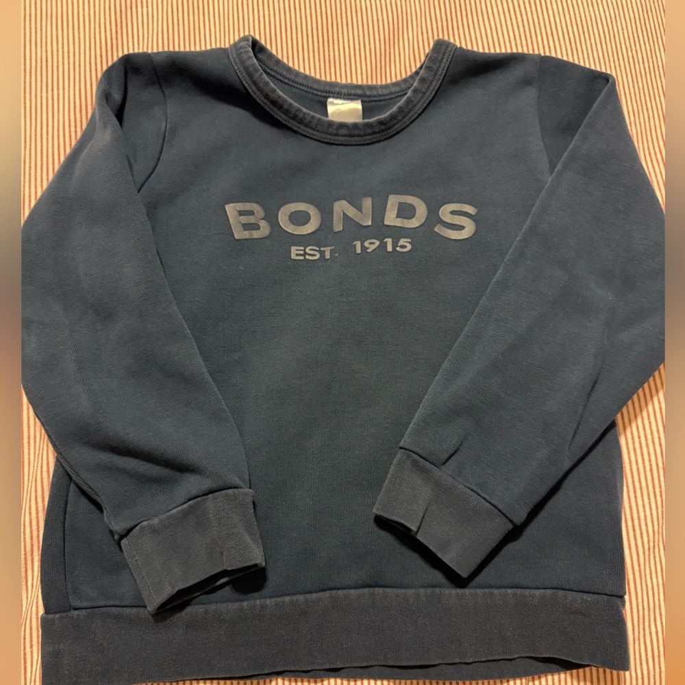 Bonds kids sweater size 6 navy blue